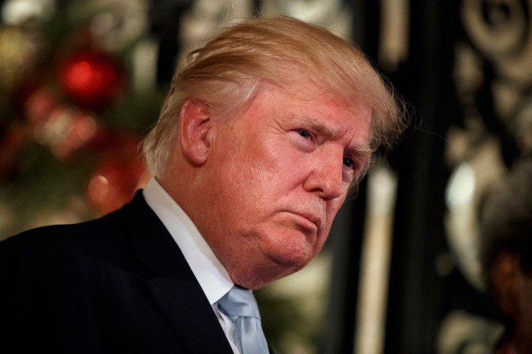 A band of Hollywood celebrities have come together to produce yet another anti-Trump video. (AP Photo/Evan Vucci)