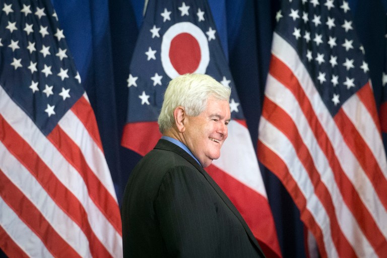 Gingrich says he thinks Trump will make his choice Thursday or Friday. (AP Photo/John Minchillo)