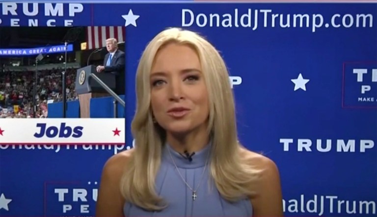 Former CNN commentator Kayleigh McEnany appeared on President Trump's Facebook page hosting a 