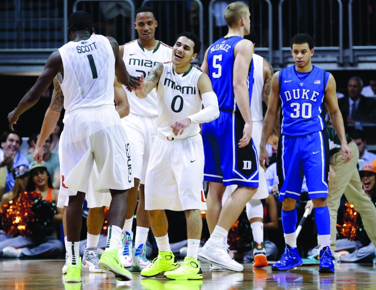 Alan Diaz/AP
Duke suffered its worst regular-season loss in 29 years and the third-worst loss ever by a top-ranked team on Wednesday at Miami.