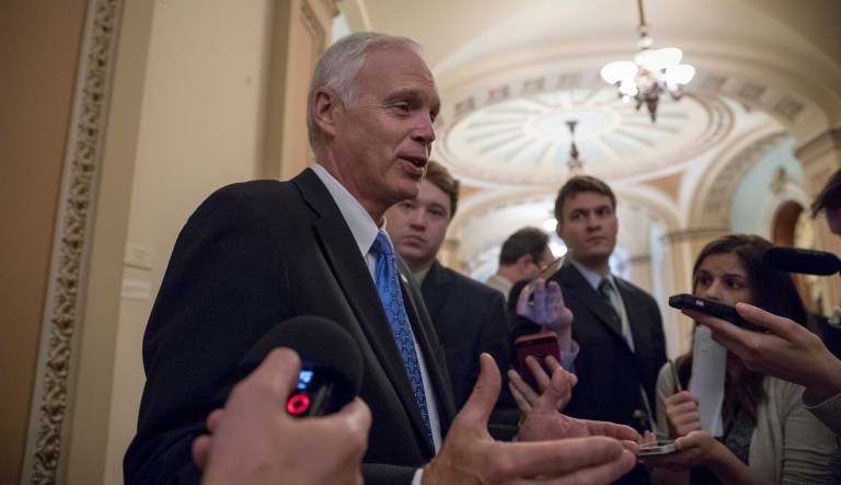 Sen. Ron Johnson, R-Wis., said it's time for Republicans to temporarily forego their efforts to repeal and replace Obamacare and turn their attention to tax reform. (AP Photo/J. Scott Applewhite)