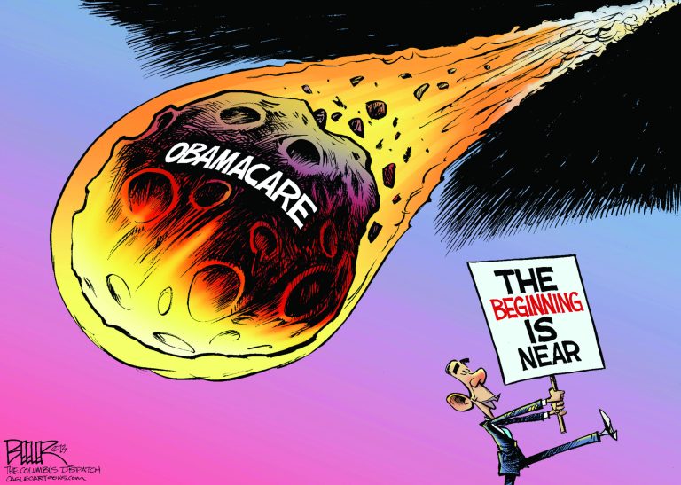 Editorial cartoon for Feb. 20: Watch out for the meteor …