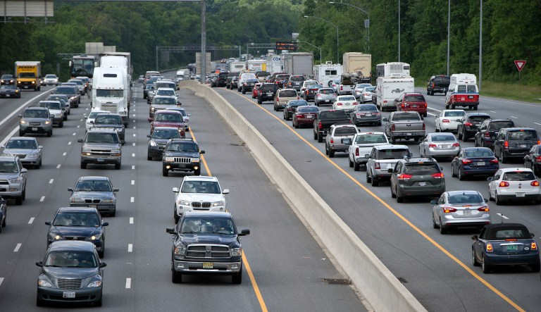 In this 2014 photo, traffic moves on the Interstate 495, the Capital Beltway, in Hyattsville, Md., outside Washington, D.C. In spite of the factors in the region's favor, in terms of long-term investment, Amazon should not put its second headquarters in the Washington, D.C. region. After all, its infrastructure is already struggling to adapt to continued population growth. (AP Photo/Carolyn Kaster, File)
