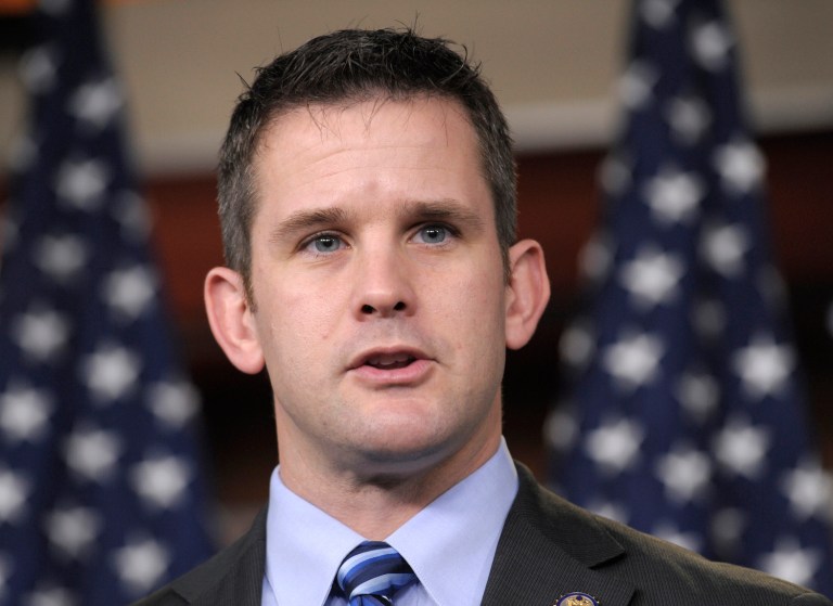 Asked if he'll be voting for Trump in November, Kinzinger said, "I'm not there yet." (AP Photo/Susan Walsh)