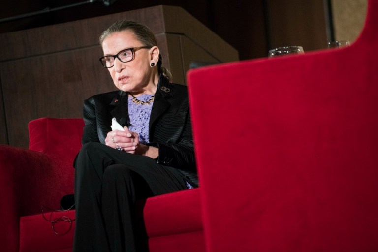 There are several major cases facing the judicial branch right now, Ruth Bader Ginsburg said before a gathering of lawyers in New Mexico, adding that having a deadlocked court is a disservice to all. (AP Photo)