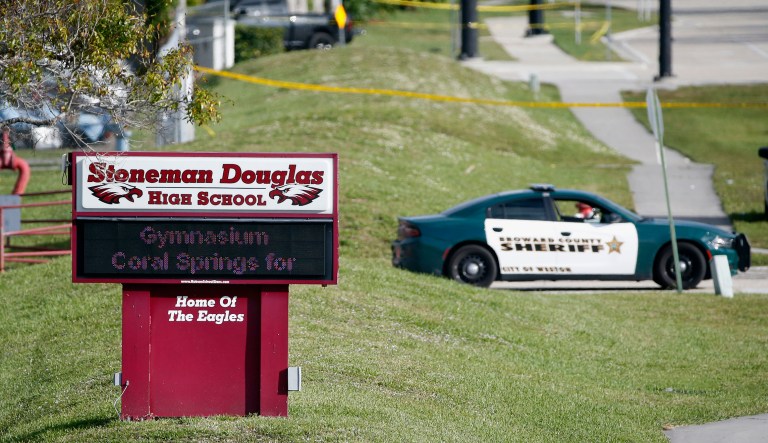 On Friday, it was reported that Broward County Sheriff's Deputy Scot Peterson did not enter the school as the shooting occurred. But Peterson wasn't the only one &mdash; three other Broward County Sheriff's deputies also remained outside the school with their pistols drawn as they took cover behind their vehicles, according to a report. (AP Photo/Wilfredo Lee, File)