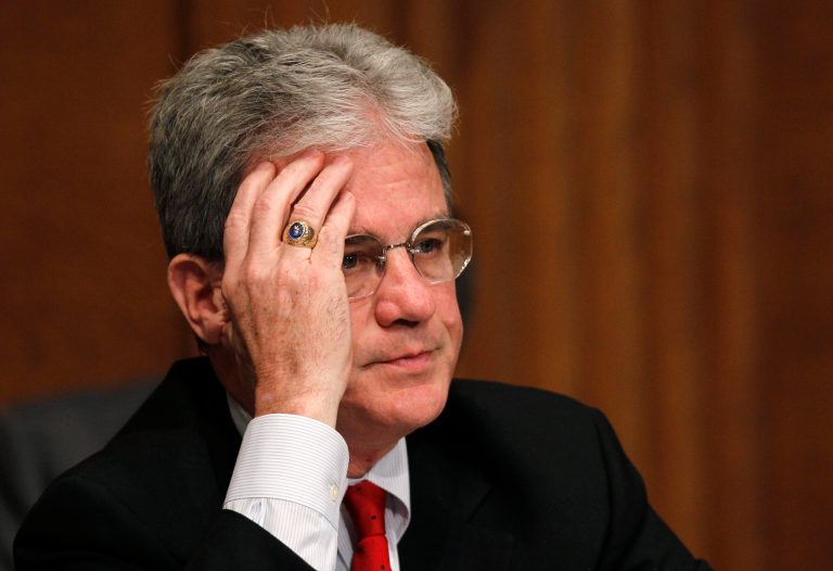 A  Congressional Research Service memo to Sen. Tom Coburn, R-Okla., stated that in the absence of discretionary funding for fiscal year 2013, the Department of Health and Human Services is using other funding sources to implement Obamacare. (AP File)