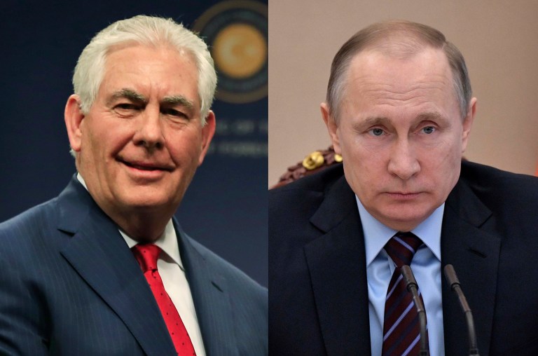 Secretary of State Rex Tillerson is meeting Russian President Vladimir Putin during his trip to Moscow. (AP Photo/Lefteris Pitarakis)