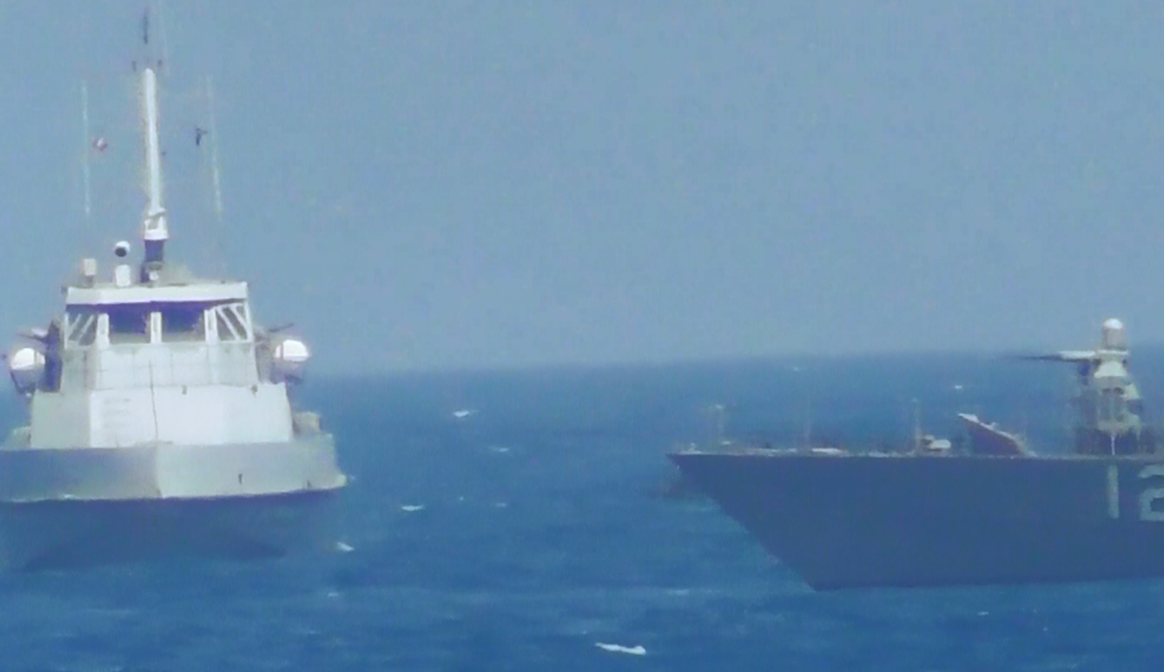 Watch: US Navy patrol boat fires on Iranian vessel during close encounter