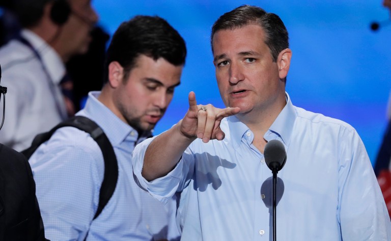 Until Friday, Sen. Ted Cruz had stubbornly withheld his endorsement of Trump for months, going so far as to encourage Republicans to vote their conscience during his prime-time speech at the GOP convention in July. (AP Photo/J. Scott Applewhite)