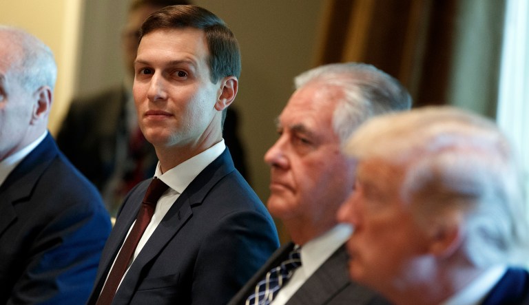A former White House aide said it was Tillerson's decision last week to avoid sending a senior delegation to India for Ivanka Trump's trip to the annual Global Entrepreneurship Summit that has led Kushner to push hard for the secretary of state's firing. (AP Photo/Evan Vucci)