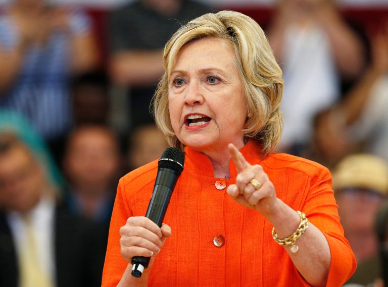 Former Secretary of State Hillary Clinton has said she 