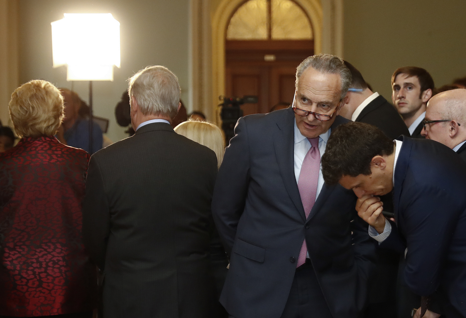 Senate Democrats urge Trump to discuss Russia’s election meddling with Putin