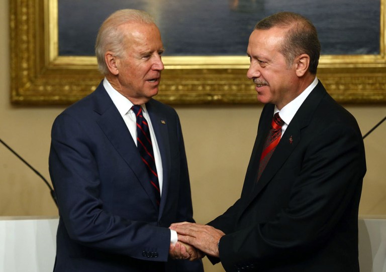 Vice President joe Biden will meet with civil society groups in Istanbul on Friday and has a meeting planned with Turkish President Recept Tayyip Erdogan on Saturday. (AP Photo/Emrah Gurel)