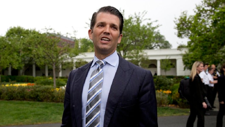 In July, it was revealed Trump Jr. planned a meeting at Trump Tower in 2016 with a Russian lawyer affiliated with the Kremlin just after his father received the Republican nomination. (AP Photo/Darron Cummings)