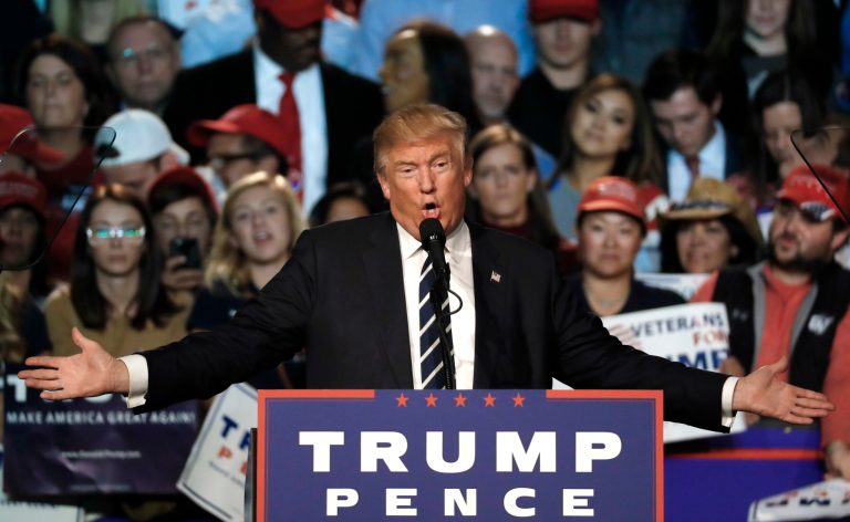 Trump is following the historical pattern of gaining popularity but is well behind his predecessors. (AP Photo/Paul Sancya, File)