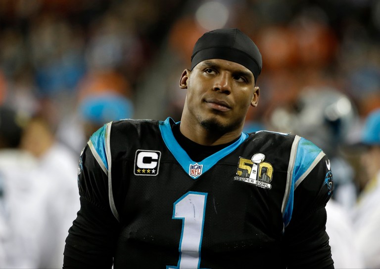 Carolina Panthers quarterback Cam Newton was at the White House to help a 3-year-old interview Michelle Obama as part of his new Nickelodeon series. (AP Photo/Marcio Jose Sanchez)