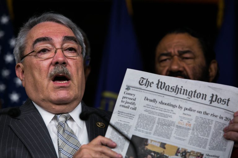 Congressional Black Caucus Chairman Rep. G. K. Butterfield, D-N.C., and other CBC members urged for an end to the violence that has led to the slayings of police officers in Dallas last night and the fatal police shootings of black men in Louisiana and Minnesota earlier in the week. (Graeme Jennings/Examiner)