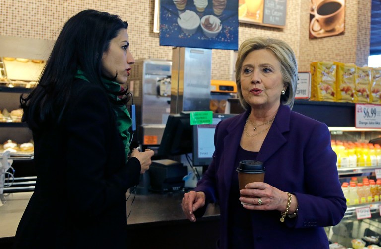 The FOIA case seeks personnel files related to Huma Abedin, Hillary Clinton's former deputy chief of staff and current campaign aide. (AP Photo/Elise Amendola)