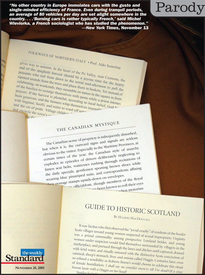 Burning cars and the French national character.