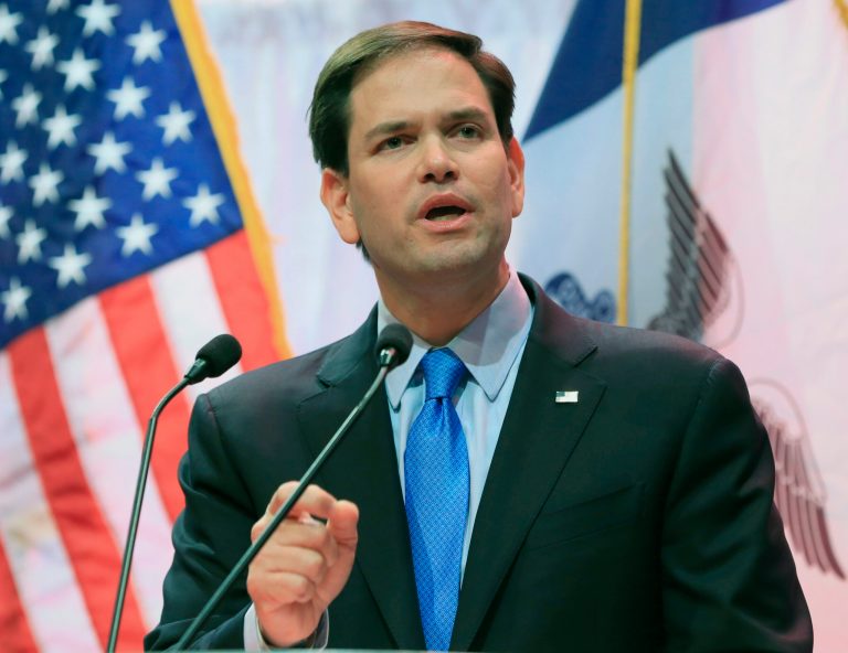 Marco Rubio has signed a pledge not to raise taxes if he is elected president. (AP Photo)