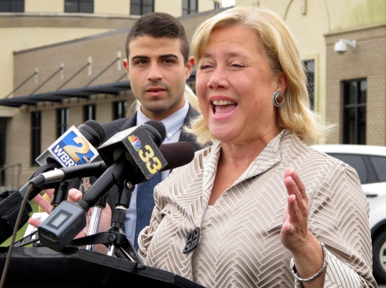 Sen. Mary Landrieu speaks at an event Thursday, Nov. 6, 2014, in Baton Rouge, La. (AP Photo/Melinda Deslatte)
