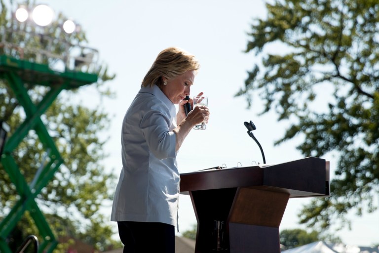 The mainstream press has mostly shied away from questioning the status of Hillary Clinton's health. (AP Photo/Andrew Harnik)