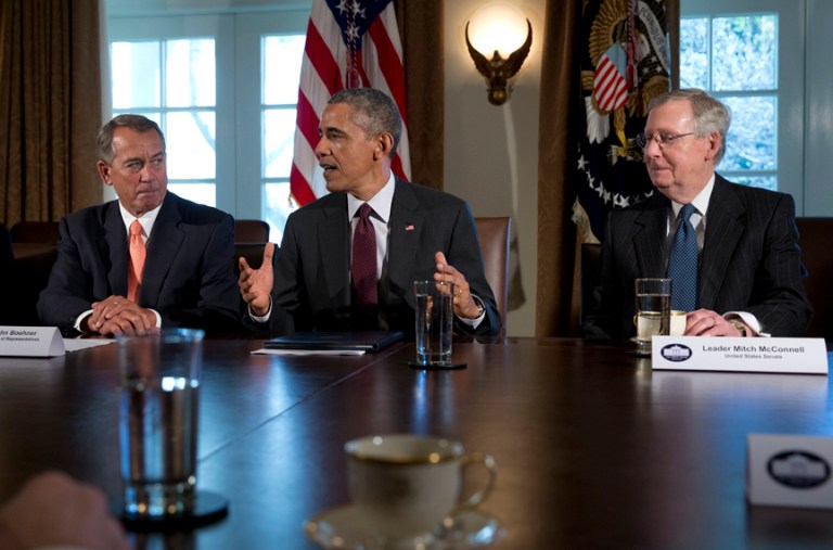 As a lame duck president, Obama is desperately trying to secure a legacy and set up strong contrasts for the 2016 presidential campaign between Democratic and Republican values. (AP)