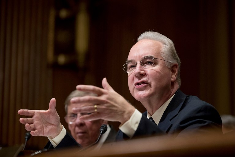 A top Democrat expressed deep disappointment in HHS nominee Rep. Tom Price's confirmation hearing Tuesday. (AP Photo/Andrew Harnik)