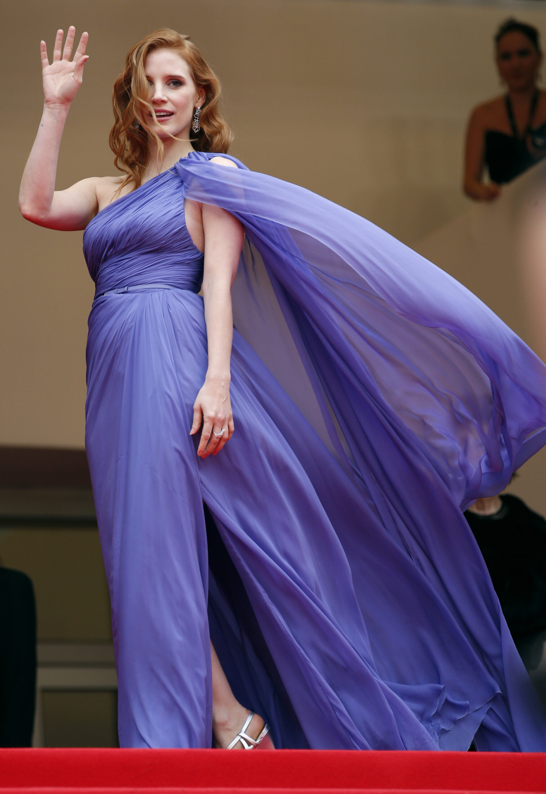 CANNES WATCH: Chastain flutters in Saab couture