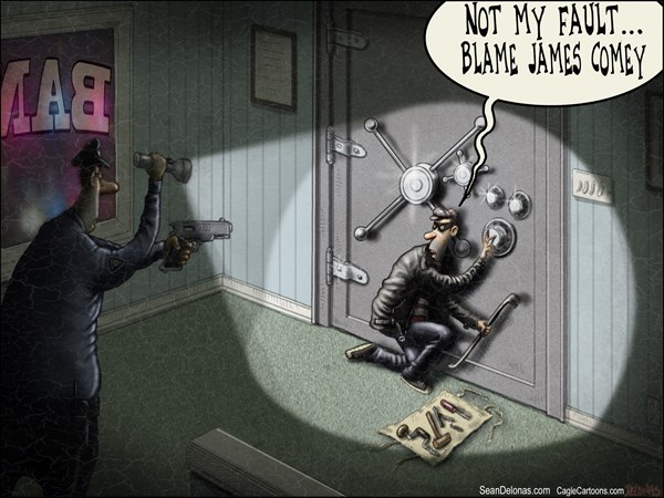 Editorial cartoon: Comey cop-out