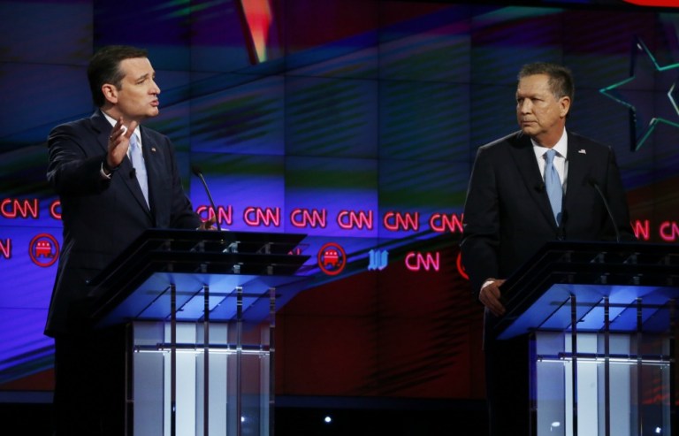 Ted Cruz and John Kasich released concurrent statements on Sunday night explaining that Cruz would compete in Indiana and Kasich would make a play for Oregon and New Mexico. (AP Photo)