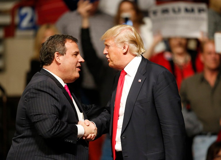 The left-leaning NY Daily News' Saturday issue criticizes Christie's endorsement. (AP Photo/Sue Ogrocki)
