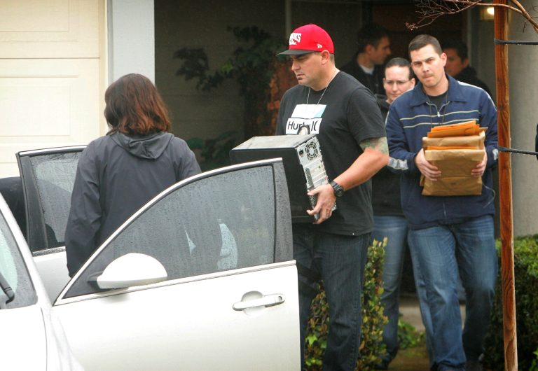 FBI agents on Thursday were searching the California townhome of the brother of one of the shooters in the San Bernardino terror attack. (Stan Lim /The Press-Enterprise via AP)