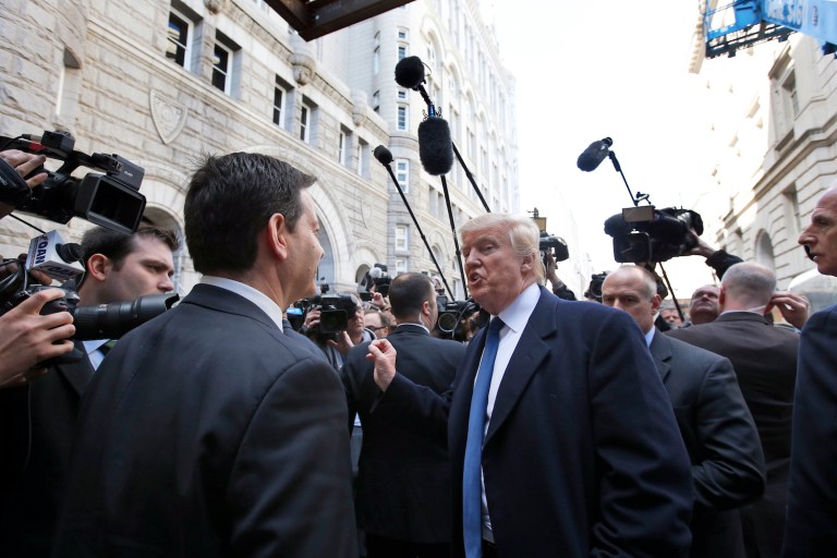 Lane said the media have done their best to vet Trump but his popularity among voters remains despite that. (AP Photo/Alex Brandon)