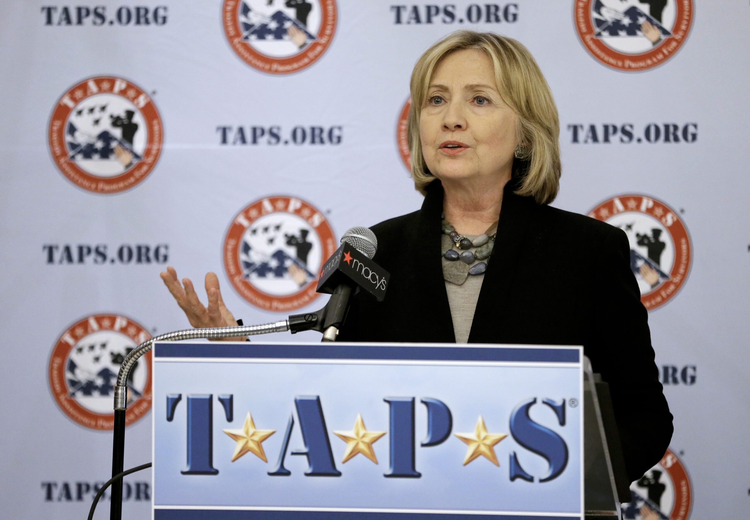 Military kin support group honors Hillary Clinton