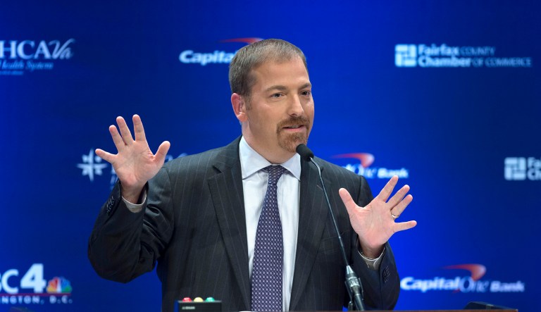 MSNBC's Chuck Todd's attempt this week to highlight Roy Moore's special brand of crazy involved playing a clip of the GOP candidate paraphrasing a well-known line from one of America's founding documents. (AP Photo/The Washington Post, Nikki Kahn, Pool)