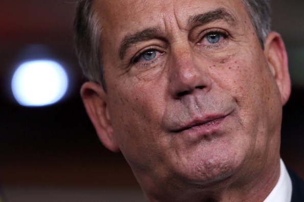 WASHINGTON, DC - DECEMBER 21:  Speaker of the House John Boehner (R-OH) speaks during a press conference at the U.S. Capitol December 21, 2012 in Washington, DC. House Republicans could not agree to support Boehner's proposed 