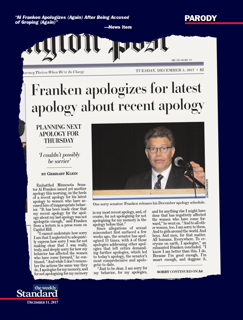 Al Franken Apologizes