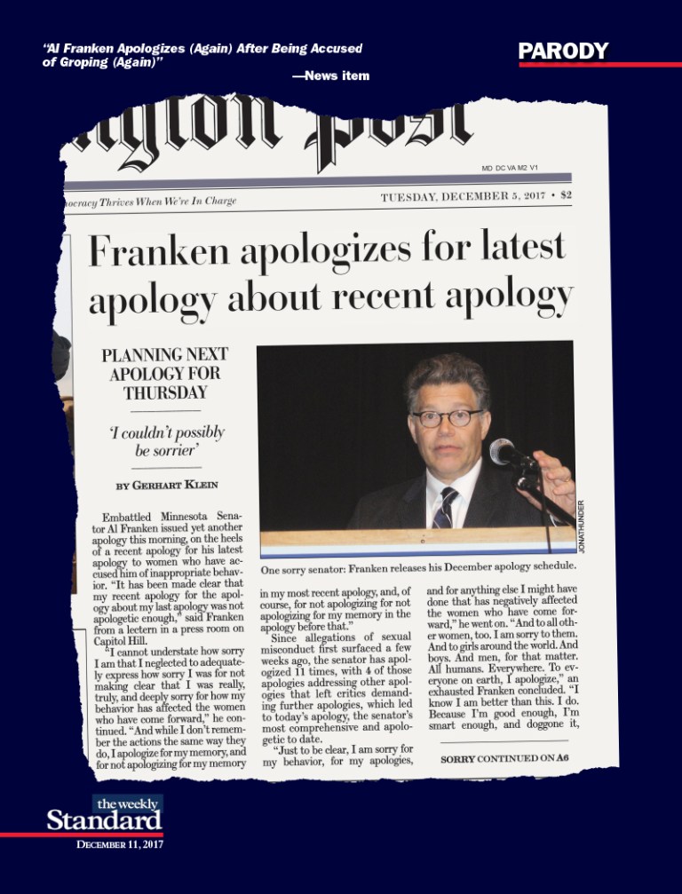 Al Franken Apologizes