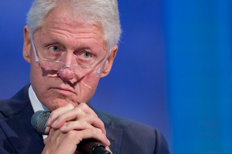 Former President Bill Clinton speaks at the Clinton Global Initiative, Sunday, Sept. 27, 2015 in New York. (AP Photo/Mark Lennihan)