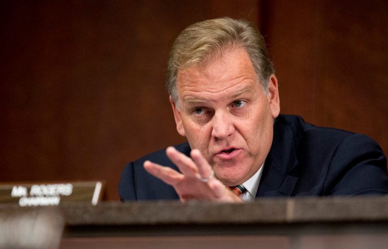 In this Sept. 18, 2014 file photo, House Permanent Select Committee on Intelligence Chairman Rep. Mike Rogers, R-Mich., questions witnesses during a full committee hearing on the threat posed by Islamic extremists, on Capitol Hill in Washington. (AP Photo/Manuel Balce Ceneta, File)
