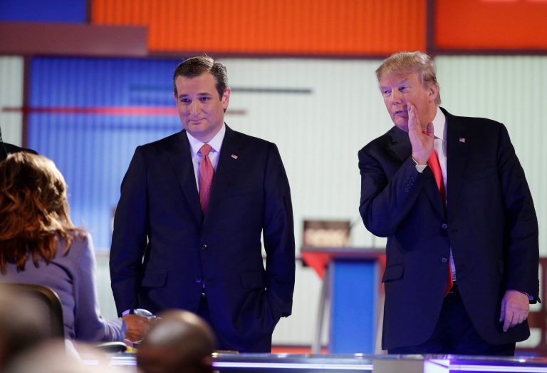 Republicans are watching the painful breakup of the marriage of convenience between billionaire Donald Trump and Texas Sen. Ted Cruz. (AP Photo)