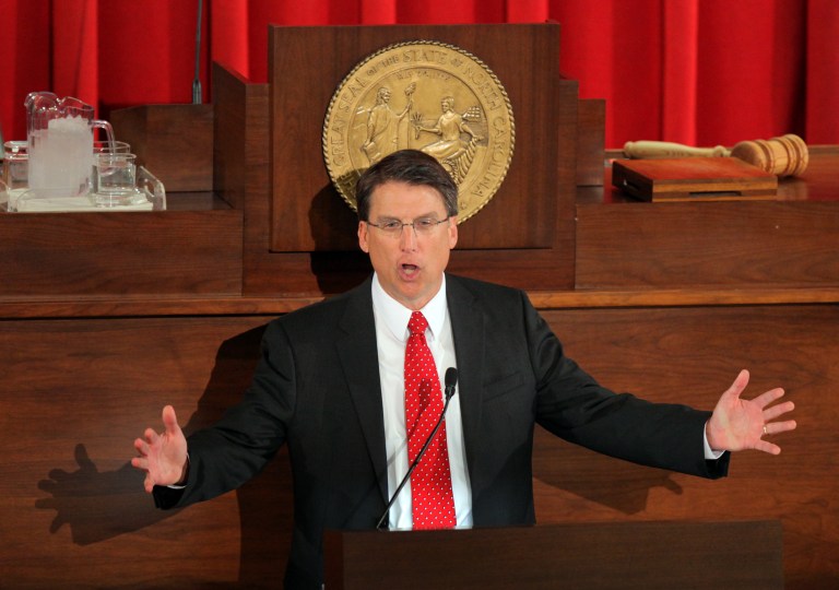 North Carolina Gov. Pat McCrory says the state is poised to carry out a more diverse energy production strategy with the advent of natural gas exploration and more renewable sources thanks to legislation. (AP/Ted Richardson)