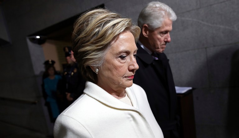 For the first time in their charmed lives, Bill and Hillary Clinton are genuinely damaged goods. (Win McNamee via AP, Pool)