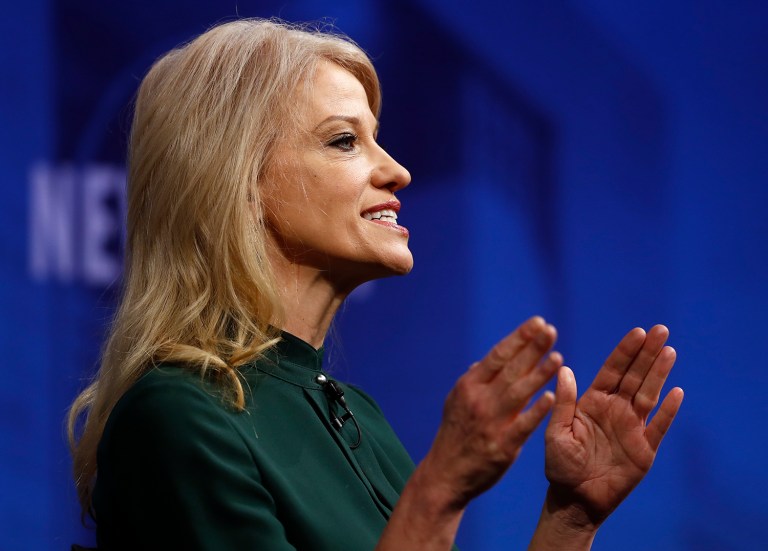 Counselor to President Donald Trump Kellyanne Conway comments were in reference to Trump's allegations Obama had wiretapped Trump Tower.. (AP Photo/Carolyn Kaster)