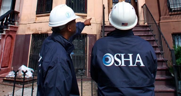 Federal law allows OSHA inspectors to have worker representatives accompany them during inspections. (AP Photo/Bebeto Matthews)
