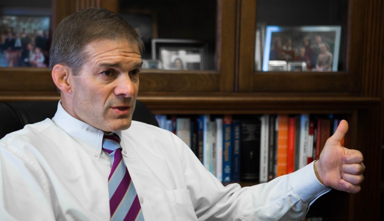 Congressman Jim Jordan, R-Ohio, said Thursday morning that he hopes someone in the Senate asks former FBI Director James Comey why he only seems to have taken notes on his conversations with President Trump. (Graeme Jennings/Washington Examiner)
