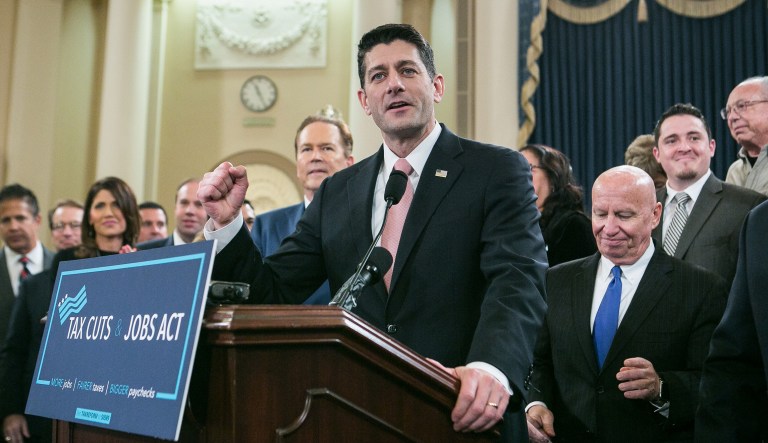 While House Speaker Paul Ryan acknowledged the challenge of reforming the tax code, he was confident that the GOP would succeed since the House, Senate and White House had been working on the project together since the summer. (Graeme Jennings/Washington Examiner)
