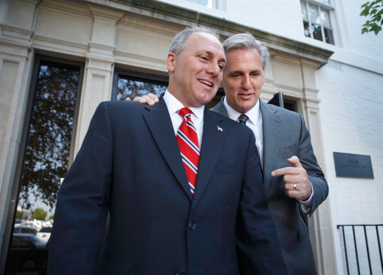 House Majority Leader Kevin McCarthy, R-Calif., and Majority Whip Steve Scalise, R-La. 